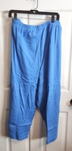 Woman Within Women&#39;s Plus Sz Blue Knit Capri Pant Elastic Waist Sz 5X NEW  - $19.95