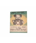 1960s Hallmark “Happy Birthday Just A Snap For You” Dog &amp; Camera Birthda... - £10.88 GBP