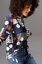 ANISTON Selected Blouse in Blue Spot  UK 10   (FM4-6) - £19.40 GBP