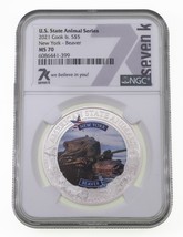2021 Cook Islands S$5 US Animal New York 1 Oz. Graded by NGC as MS-70 - $148.50