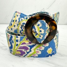 Vera Bradley Blue and Yellow Floral Fabric Reversible Belt One Size OS - £10.26 GBP