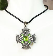 Ebros Celtic Trinity Crucifix Cross Pendant Medallion Necklace Accessory... - $15.49