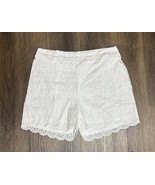 Parker &amp; Rowe White Eyelet Lace Shorts Lined Summer Festival Elastic Wai... - $917.59 MXN