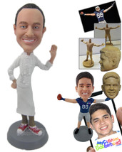 Personalized Bobblehead Cool Tall Chef Weaving Hello With Apron And Sneakers On  - £67.94 GBP