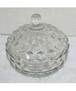 Vintage American Fostoria Round Clear Glass Covered Candy Dish Bowl - $29.99