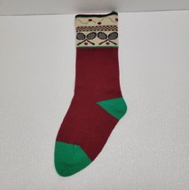 Vintage Specialties in Wool Knit Christmas Stocking Tennis Design 100% Wool - £27.01 GBP