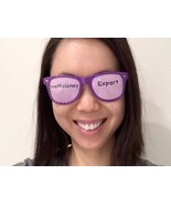 Funny Purple Sunglasses with &quot;Inefficiency Expert&quot; text on the lens - £15.74 GBP