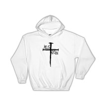 He Is Risen Cross : Gift Hoodie Easter Holiday Jesus Catholic Christian For Teen - $35.99