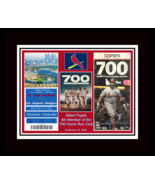 ALBERT PUJOLS 700 HR MATTED COLLAGE  NEWSPAPER FRONT PAGE/TICKET  - £17.98 GBP