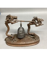 Vintage Chinese Bronze Dragons W/ Suspended Bell Statue Figurine - 8.5x3... - €149,19 EUR Vintage Chinese Bronze Dragons W/ Suspended Bell Statue Figurine - 8.5x3... - €149,19 EUR