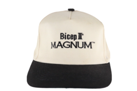 Vintage 90s Bicep II Magnum Herbicide Spell Out Snapback Hat Cap White B... - £18.62 GBP