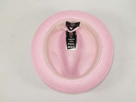 Men's Bently Semi Crushable Fedora Briad Straw Hat Dante DA220 Pink/White image 5