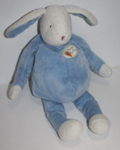 Bunnies by the Bay Hugs Bunny 14&quot; Carrot Blue White Plush Sherpa Soft Stuffed - $32.90