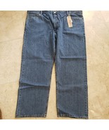 LEVI&#39;S JEANS MEN 505 REGULAR FIT STRAIGHT LEG DENIM MED BLUE JEANS 52X32... - €34,13 EUR