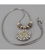 Vintage Ani Le Dodi Israel Sterling & 9ct Gold Hebrew Proverbs 31:10 Necklace - $49.99