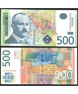 Serbia Banknote 500 Dinara Dinar Dinars, UNC, 2012, Prefix AD, AE, AH, AL - $153.34 MXN