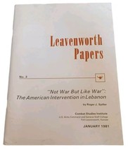 Leavenworth Papers No. 3 &quot;Not War But Like War&quot; by R.J. Spiller Jan 1981 SC tbj - $4.90