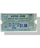 Auto-Vue Drive-In Theatre Ticket, Spokane, Washington/WA - $2.00