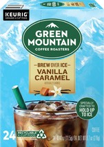 Green Mountain Brew Over Ice Iced Vanilla Caramel Coffee 24 to 144 Count Kcups  - $24.89+