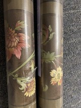Brown yellow flower Print Mirage Brewster Wall Covering wallpaper 8 Available - £36.19 GBP