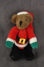 Vintage Artisan Toy Miniature Jointed Mohair Santa Claus Christmas Bear 3.25&quot; - £18.47 GBP