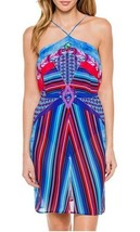 Gottex Swimsuit Cover Up Neo Tribe Collection High Neck Dress $288 PS Petite - £78.32 GBP