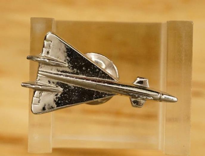 ADSCO NASA Jewelry Lapel Pin Tie Back X-B Rocket Valkyrie Silver Tone Metal - $24.74