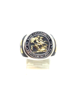 Sterling St. George Templar Ring With Yellow Gold Accents Sz 8 Secret of... - $160.02 CAD