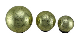 Scratch &amp; Dent 3 Piece LED Mercury Indoor Glass Gazing Ball Set - £33.01 GBP