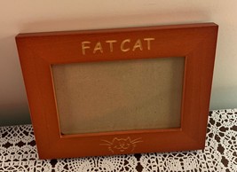 Burnes of Boston Rare Woods Fat Cat Wooden Photo Frame 6 x 7 Inch Feline... - £10.29 GBP