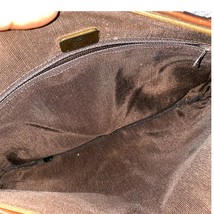 Lewis Vintage Leather Clutch Handbag Purse Zipper Gold Tassel Brown Leather - £20.37 GBP