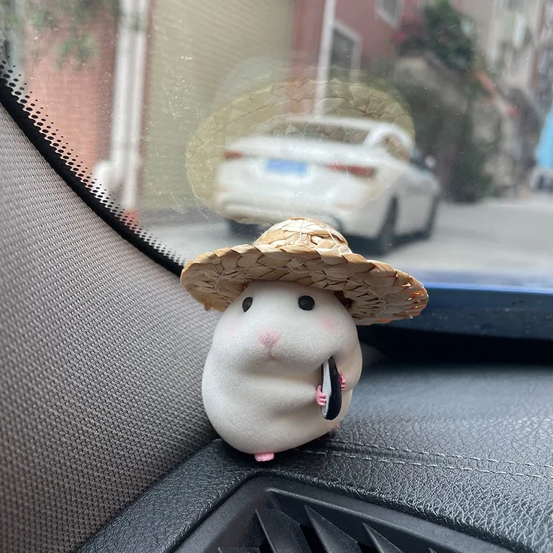 Car decoration hamster Auto accessories new console cute doll car interior - £9.58 GBP+