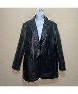 Rebecca Minkoff Women’s Black Faux Leather Blazer Size Large NEW - $4,173.17 MXN