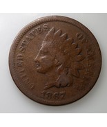 1867 1C Indien Cents Bon État, Marron Couleur, Complet Fort Jantes - £47.32 GBP