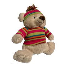 Dan Dee Plush Bear with Sweater Hat Multicolor 18&quot; Cuddly Christmas Bear NEW - £13.89 GBP