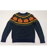 ModCloth Women&#39;s Halloween Sweater Size XS Fair isle Pumpkin Knit Jack-O... - £27.23 GBP