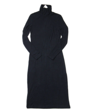 NWT James Perse Turtleneck Double Split Midi in French Navy Stretch Dress 1 / S - £55.92 GBP