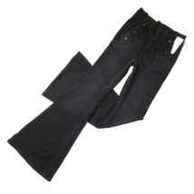 NWT 7 For All Mankind Portia Mega Flare in Ludlow Black High Rise Jeans 26 - £78.22 GBP