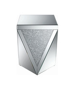 Luxurious Mirrored End Table with Crystal Accents - $895.84 CAD