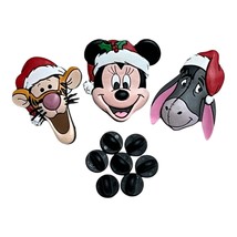 Rare Disney Christmas Pin Set – Minnie Mouse, Tigger &amp; Eeyore in Santa H... - $24.00