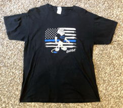 DARE Program Shirt Mens Large Blue Flag Stripe Lion Resist Drugs Violenc... - $21.78