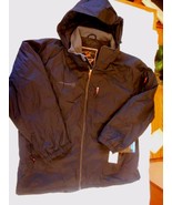 Men&#39;s Free Country Coat Jacket W Hood Black Cubic Dobby Size 2XL NEW - $79.54 CAD