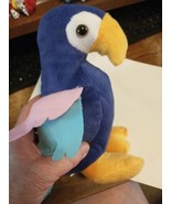 Calplush Parrot Plush stuffed animal toy 2018 purplish blue 8&quot; high - £3.89 GBP