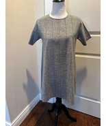 NWOT BASICO Gray Tweed Short Sleeve Tunic SZ 6 Made in Italy - $79.88 CAD