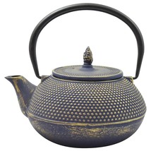 Ja-unendlich Cast Iron Teapot with Stainless Steel Infuser - Arare Blue ... - £60.87 GBP