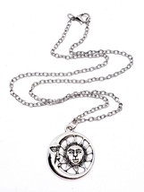 Sun and Moon Necklace Pendant Celestial Chain Bohemian Ethnic Costume Jewellery - £3.15 GBP
