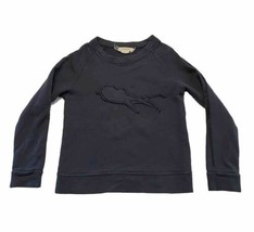 Andorine Toddler Crewneck Sweatshirt Navy Blue Size 6 Long Sleeve 100% Cotton  - $11.65