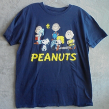 Charlie Brown Linus Peanuts Gang size Large Tshirt Tee Anvil Blue 2018 - £6.33 GBP