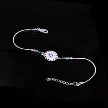 Süß Traditionell Echtes Silber Armband Cz Rakhi für Herren Damen 20.3cm - £30.63 GBP