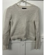Banana Republic Ivory Cable Knit Sweater Women&#39;s Petite Small - $461.25 MXN